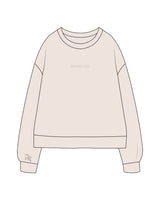 The Recycled Womens Crewneck - Polar - REKINECTED - Center Chest & Right Sleeve - Embroidered - Tone on Tone