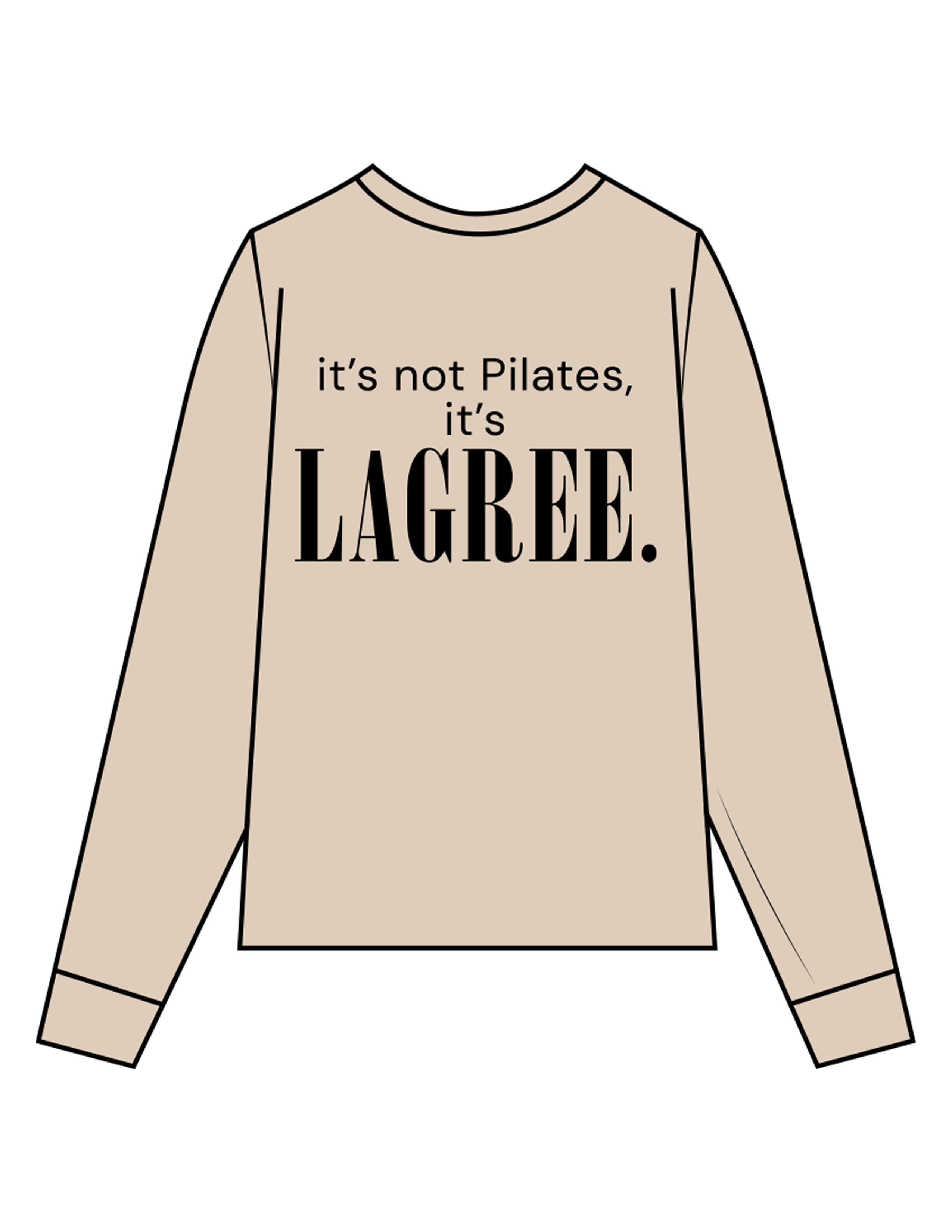 The Mens Heavyweight Long Sleeve - Washed Khaki - Studio 205 - Left Chest "205" & Back Stacked - Printed - Black