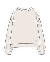 The Womens Crewneck - Bone - Primarie Pilates - Left Chest & Back Bottom - Embroidered - Bone