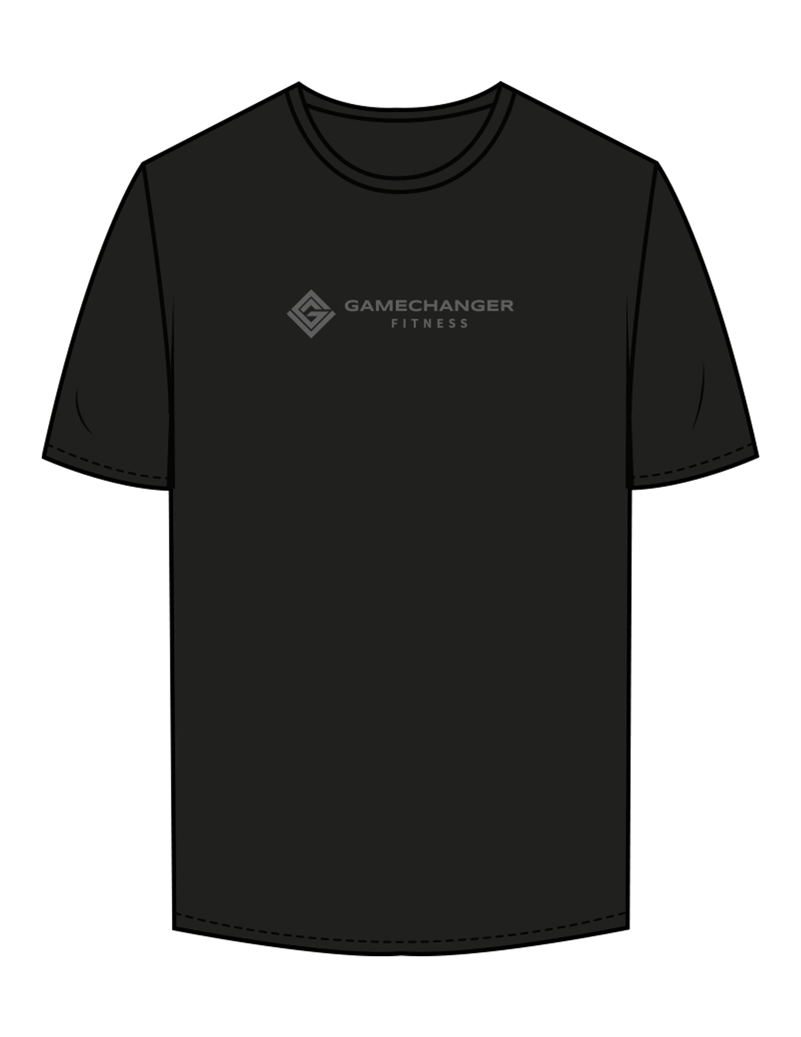 The Mens Tee - Black - Game Changer - Chest Stacked - Printed - Charcoal