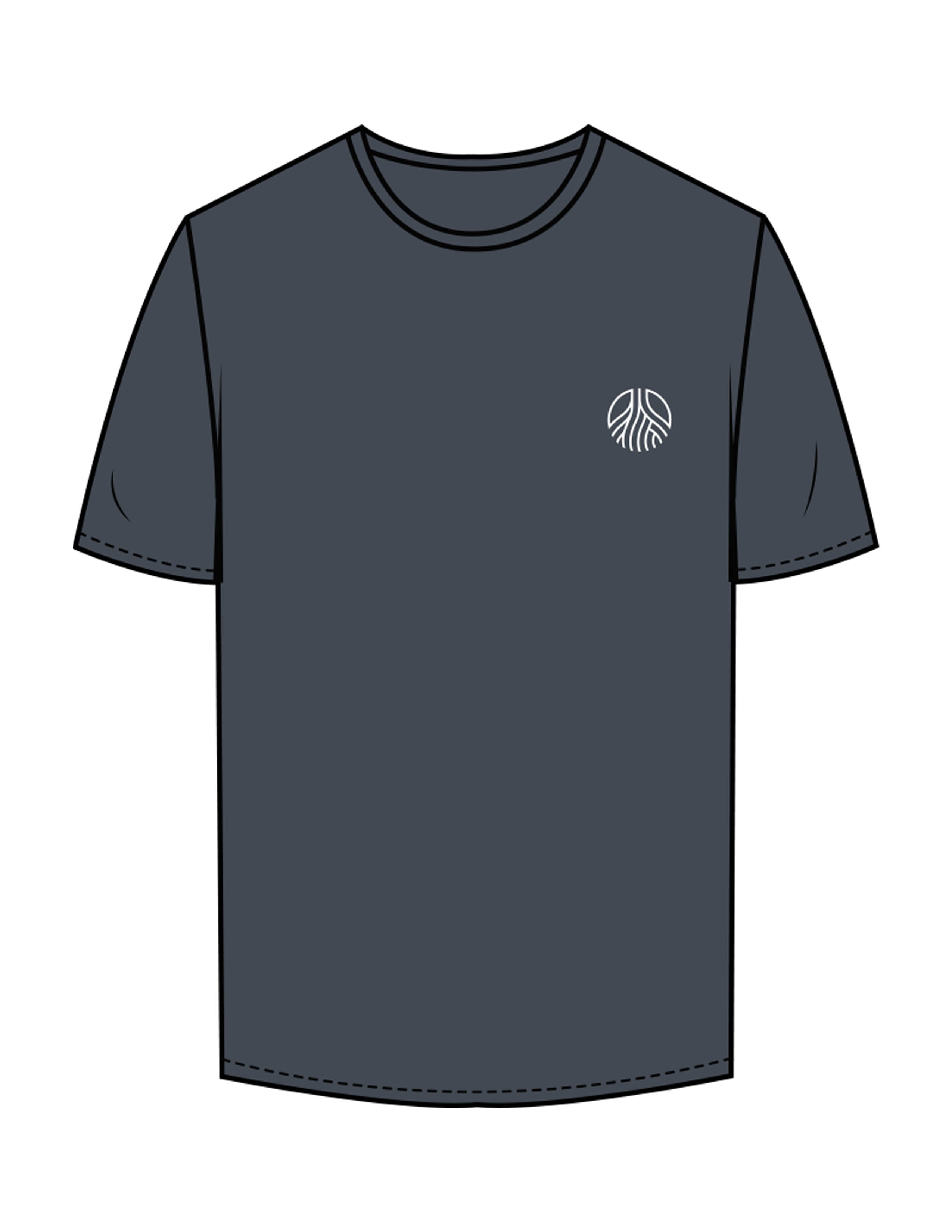 The Mens Tee - Petrol - Sultivate - Left Chest Icon & Back Shoulder - Printed - White