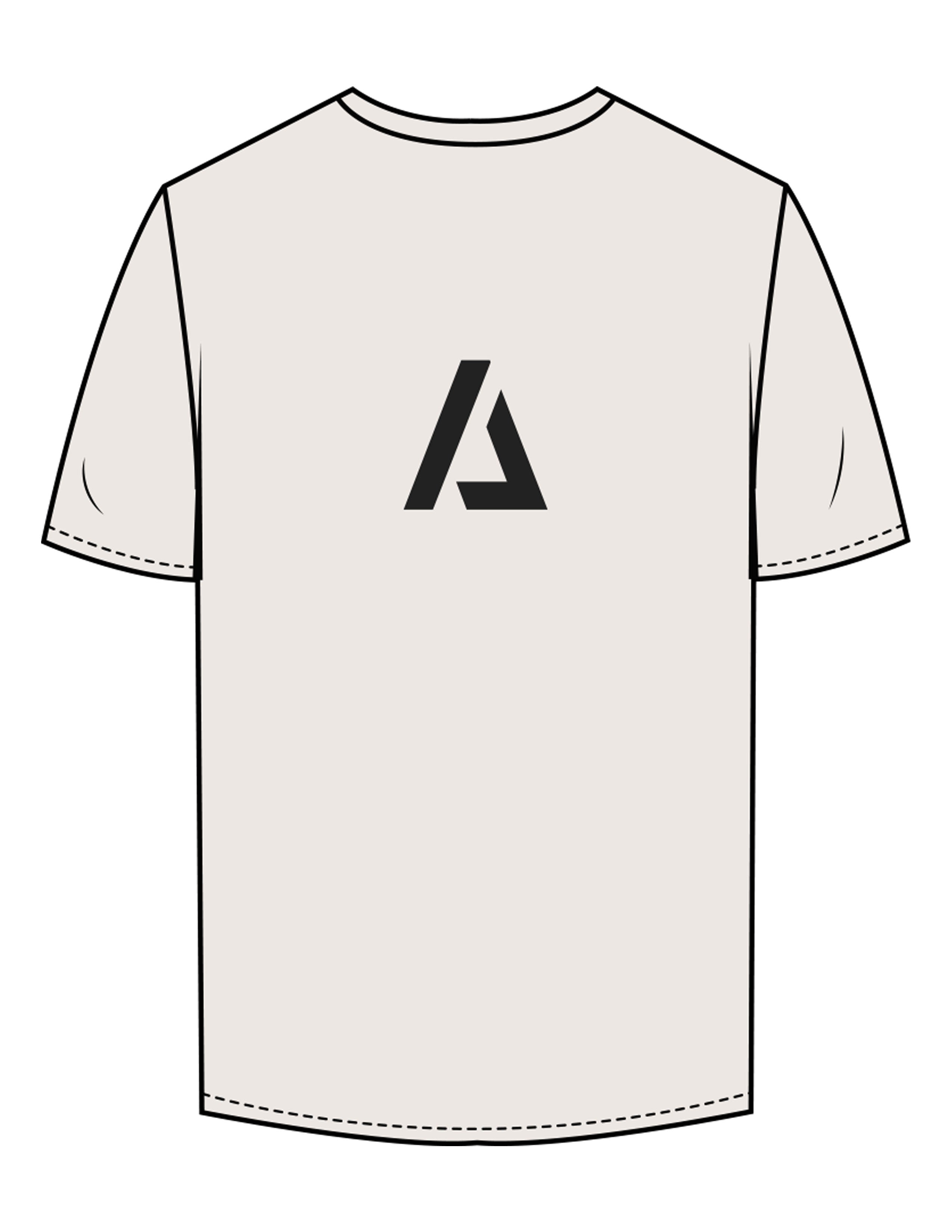 The Mens Tee - Bone - ALTORA - Left Chest & Back Icon - Printed - Charcoal