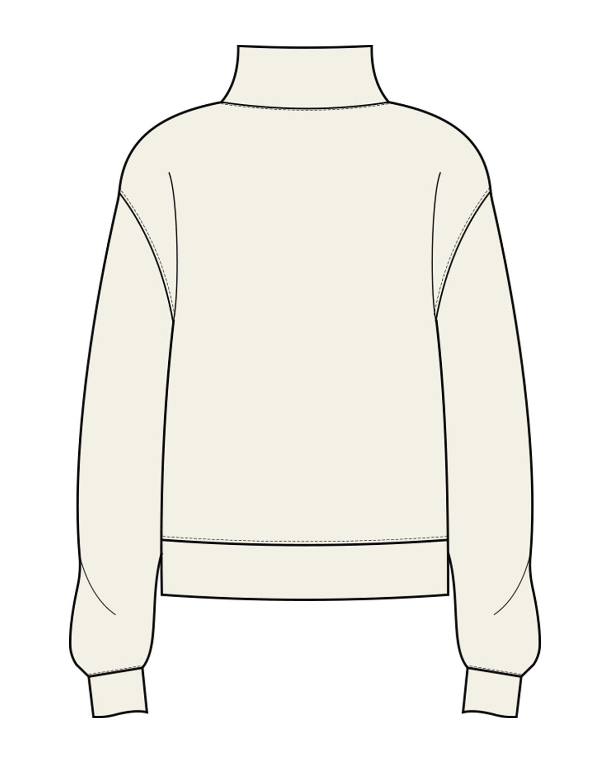 The Womens 1/4 Zip - Off White - Slo x Form - Left Chest - Printed - Charcoal Gray