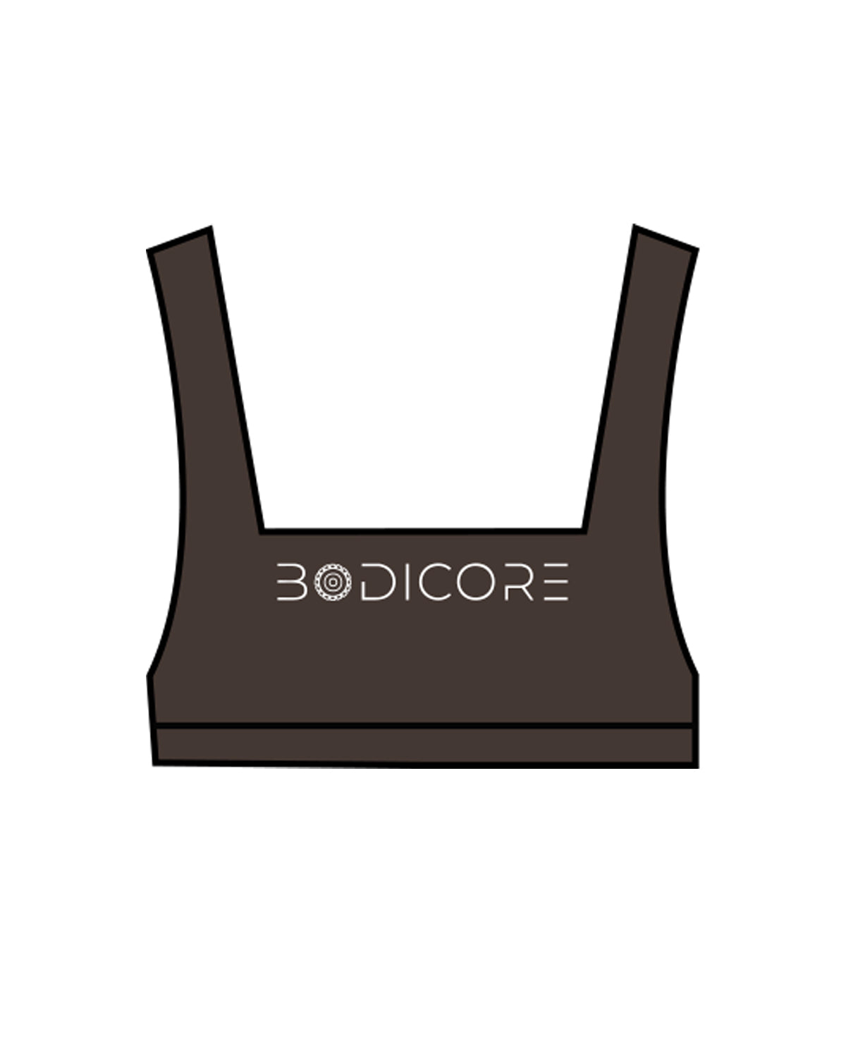 The Box Cut Bra - Cafe - Bodicore - Center Chest & Back Center - White