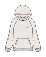 The Womens Hoodie - Bone - Ignite Barre & Fitness - Left Chest & Back Stacked - Printed - Black