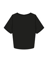 The Crop Tee - Black - SWS - Center Chest Stacked - Printed - Full Color