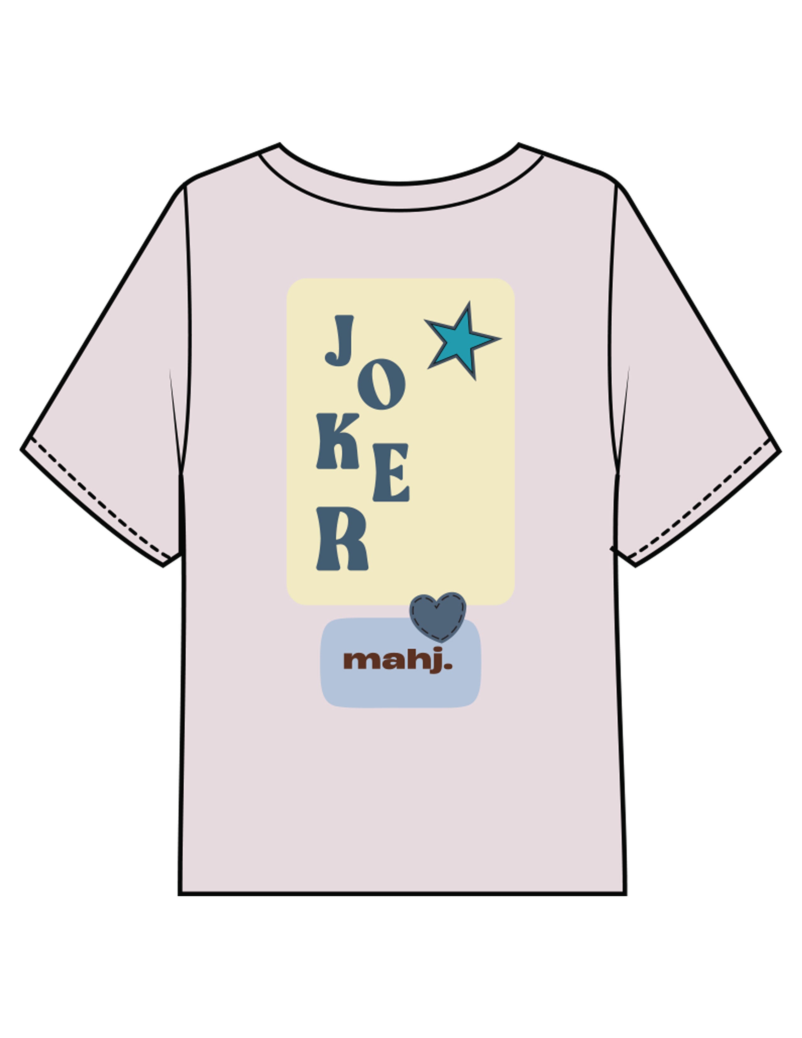 The Midweight Crop Tee - Orchid - Barnes. The Label - Left Chest & Back Joker - Printed - Full Color