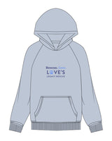 The Womens Hoodie - Powder - LLR - Chest Stacked - Printed - Full Color