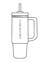 The Tumbler Cup - White -  CORE REFORM - Center body - Eggplant