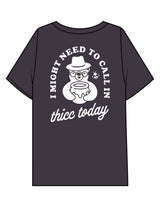 The Mens Boxy Tee - Ink - Try Smile Collective - Center Chest & Back Bear - Printed - White