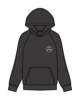 The Mens Hoodie - Washed Black - Bean Head - Left Chest Round - Embroidered - White