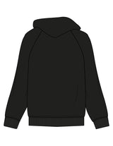 The Mens Zip Hoodie - Black - Core Strong - Left Chest Stacked - Printed - White