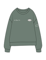 The Midweight Unisex Crewneck - Washed Alpine - Activate House - Right & Left Chest "BIRD ROCK" - Embroidered - Left Sleeve - Printed - Full Color