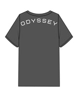 The Mens Heavyweight Tee - Coal Stone - Odyssey Performance - Back Full Neckline - Printed - White