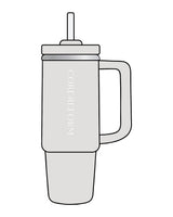 The Tumbler Cup - Light Gray -  CORE REFORM - Center body - White