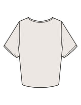 The Crop Tee - Bone - Fase Lagree - Center Chest - Printed - Evergreen