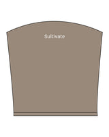 The Sporty Tube Top - Brown - Sultivate - Center Chest & Center Back Logo - Printed - White