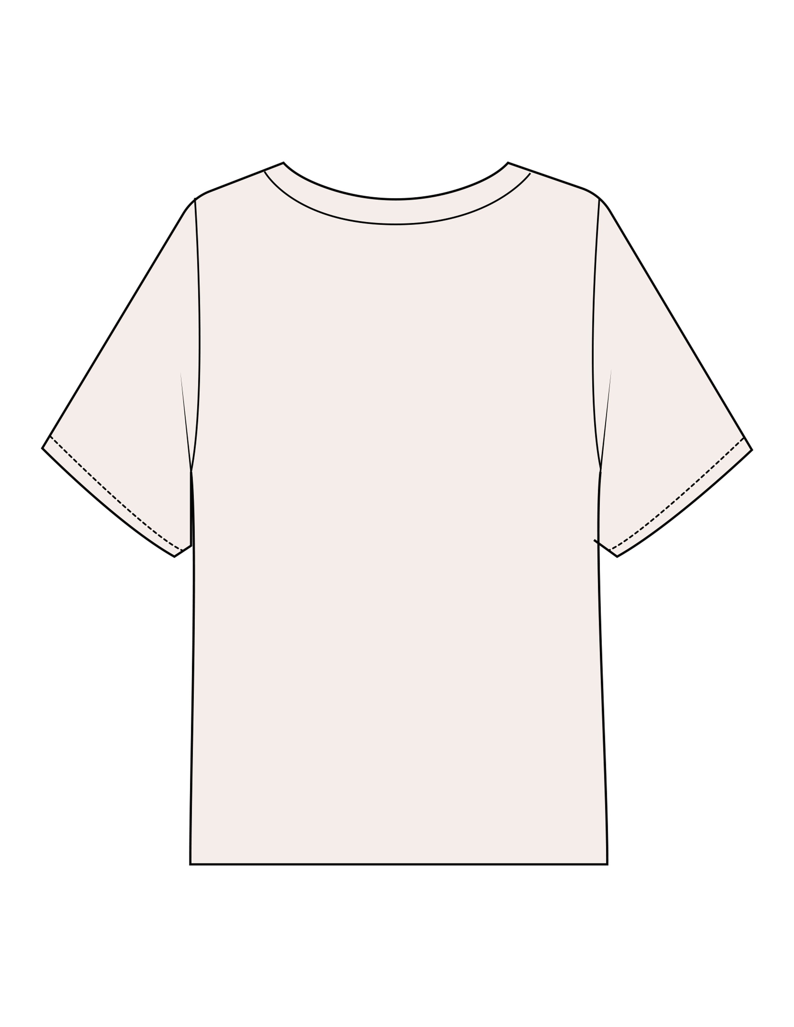 The Midweight Crop Tee - Ivory - Mantra - Center Chest Arc - Printed - Full Color
