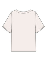 The Midweight Crop Tee - Ivory - Mantra - Center Chest Arc - Printed - Full Color