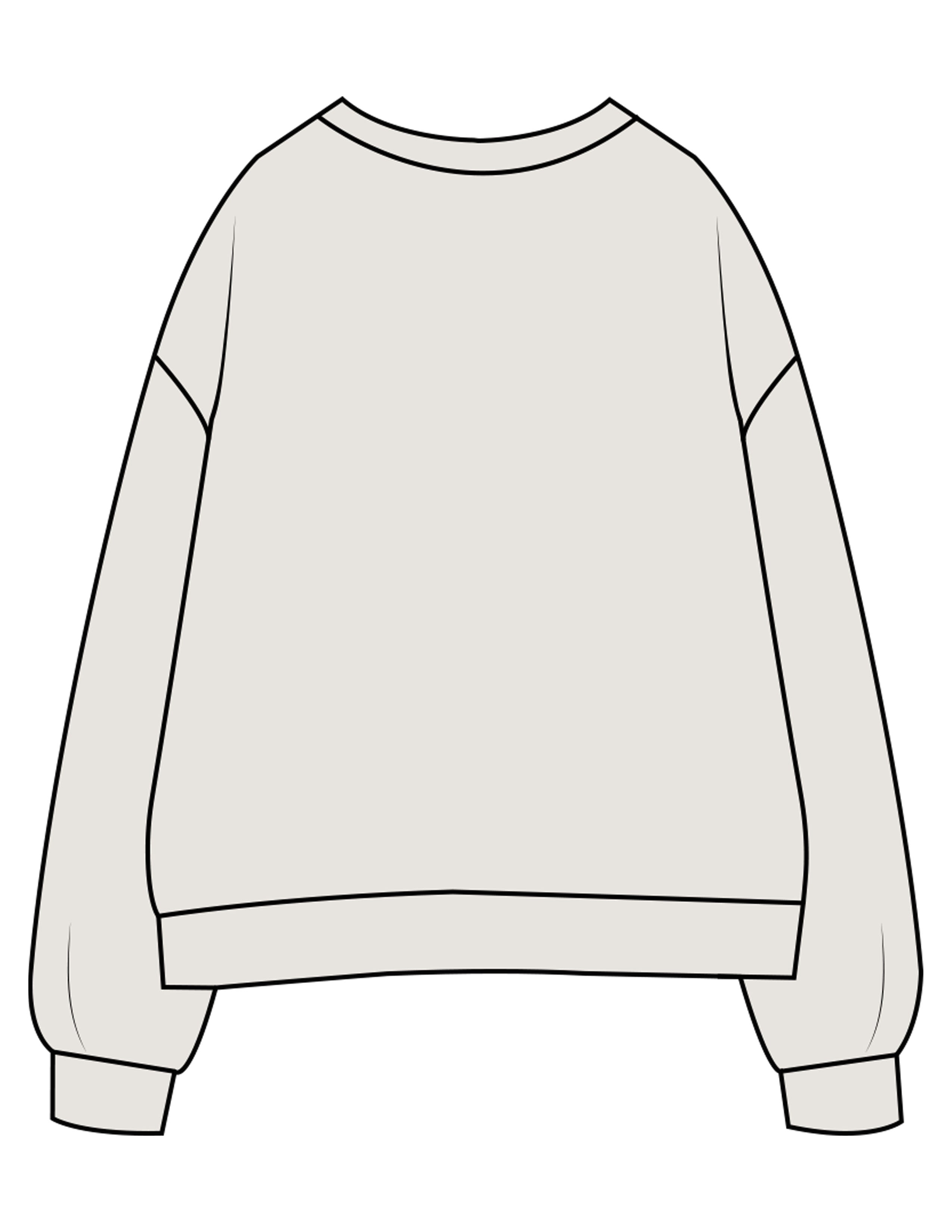 The Womens Crewneck - Washed Bone - Core Crown Point - Left Chest & Left Sleeve - Printed - Brown