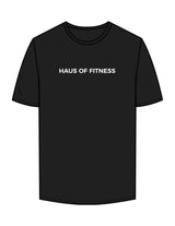 The Mens Tee - Black - Haus of Fitness - Center Chest & Back Round Colored - Printed - Full Color