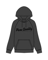 The Classic Hoodie - Charcoal - PURE QUALITY - Center Chest & Back Center Stacked - Black
