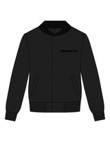 The Mens Varsity Jacket - Black - BlueCarrot - Left Chest - Embroidered - Tone on Tone