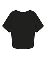 The Crop Tee - Black - OCWC - Center Chest "OASIS" - Printed - White