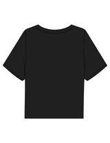 The Boxy Crop Tee - Black - Powerhaus Lagree - Center Chest Stacked - Printed - Full Color