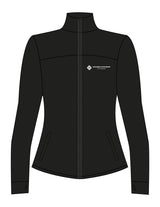 The Womens Zip Jacket - Black - Game Changer - Left Chest Stacked - Printed - Charcoal