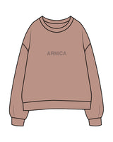 The Womens Crewneck - Clay - Aesthetics Injector - Center Chest " ARNICA " - Tone on Tone