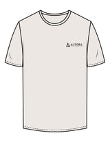 The Mens Tee - Bone - ALTORA - Left Chest & Back Icon - Printed - Charcoal