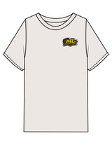 The Mens Heavyweight Tee - Washed Bone - ML Contracting LLC - Left Chest Flag & Back Image - Printed - Full Color