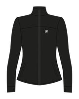 The Womens Zip Jacket - Black - Reform Studios - Left Chest - Printed - White