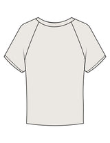 The Micro Rib Baby Tee - Natural - Golden Hour - Center Chest - Printed - White