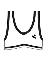The Piped Bra - White - Onyx Fit - Left Chest & Bottom Back - Printed - Black