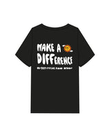 The WOMENS Heavyweight Tee - Black - DiffEyewear - Left Chest & Back - Printed - Full Color