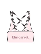 The Strappy Bra - Pink - BlueCarrot - Center Back - Printed - Dusty Rose