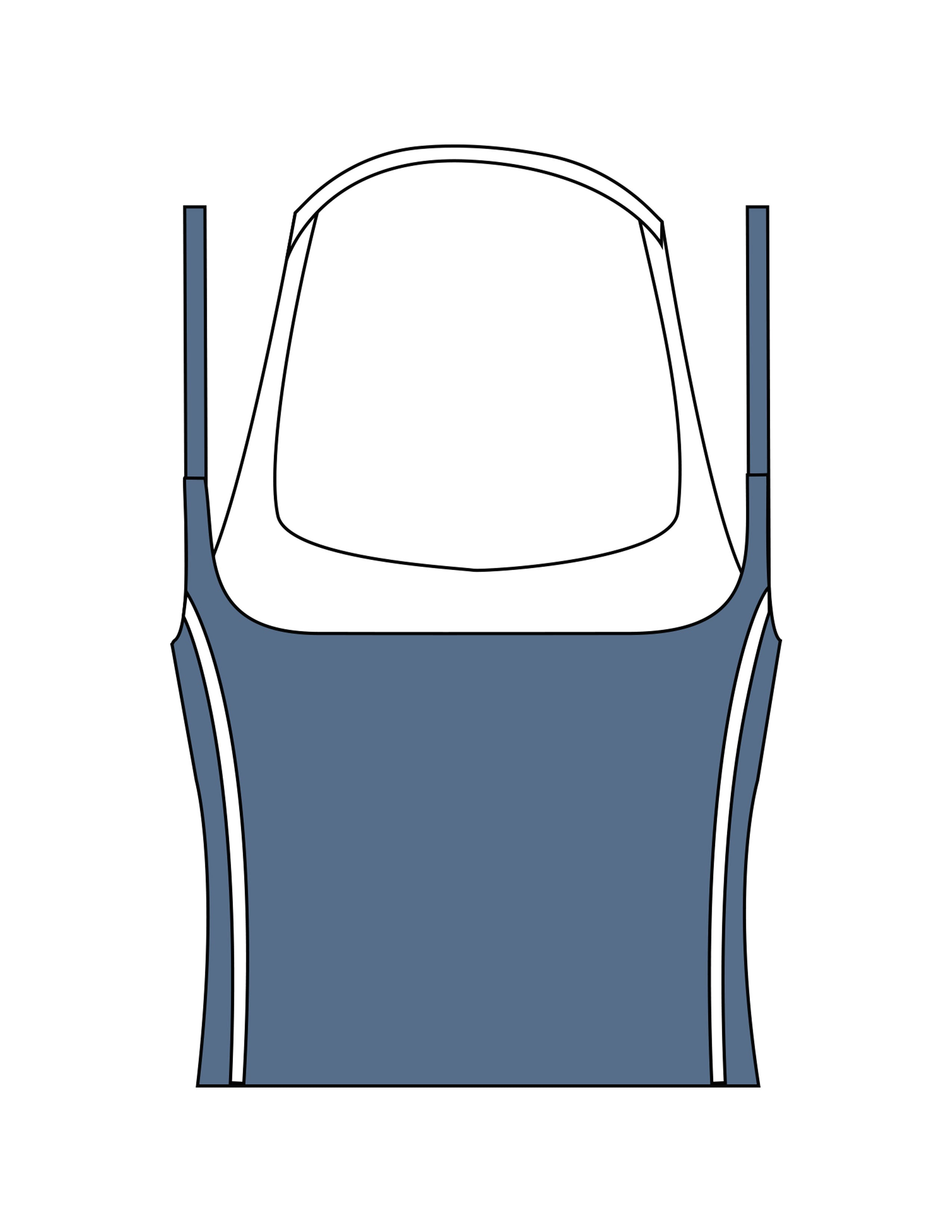 The Piped Tank - Teal - Fine Core Pilates - Center Chest Stacked - Printed - White