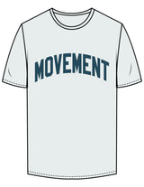 The Mens Tee - Seafoam - Movement With Chels - Chest Arc & Back Neckline - Printed - Dark Blue