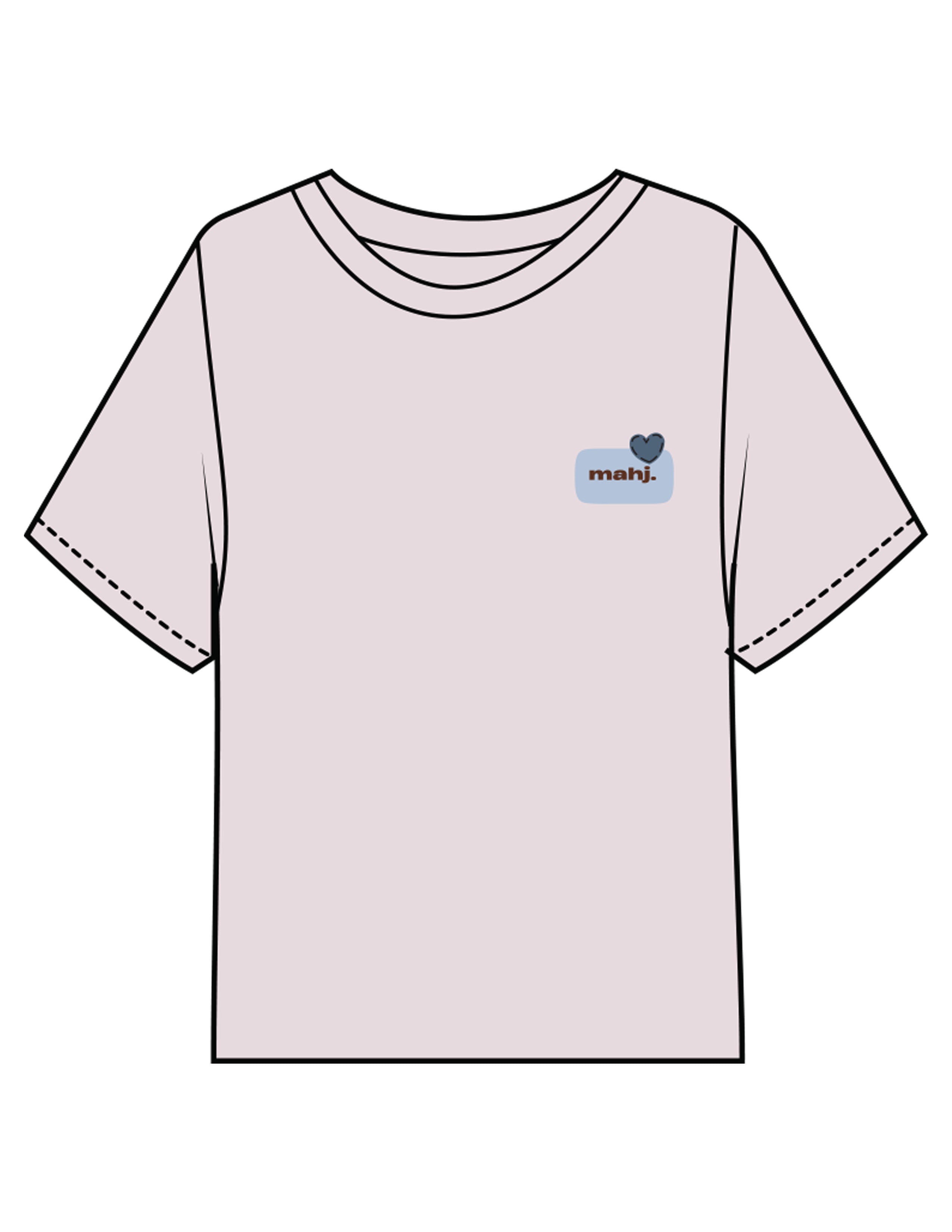 The Midweight Crop Tee - Orchid - Barnes. The Label - Left Chest & Back Joker - Printed - Full Color