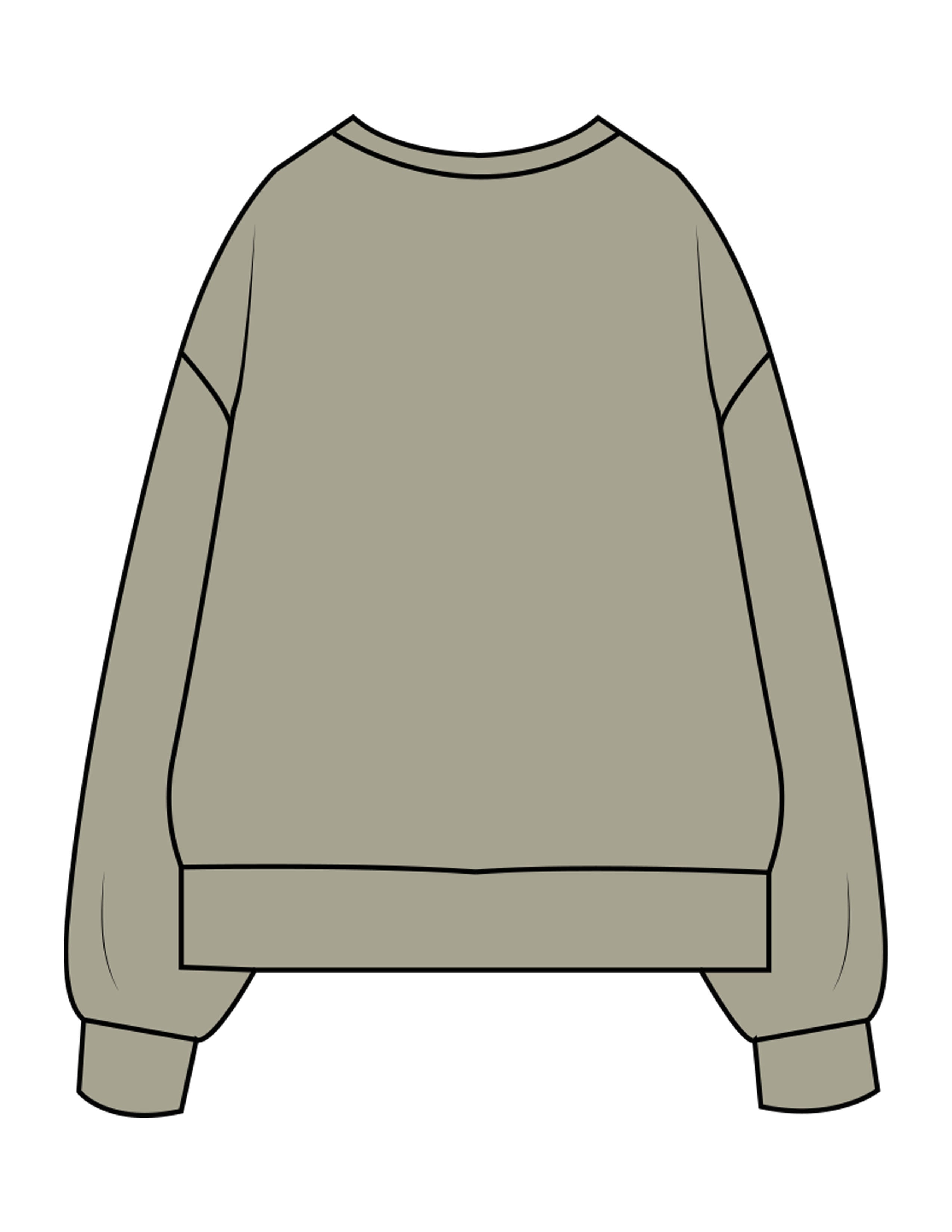 The Womens Heavyweight Crewneck - Eucalyptus - Mantra - Center Chest Arc - Printed - Full Color
