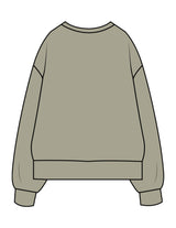 The Womens Heavyweight Crewneck - Eucalyptus - Mantra - Center Chest Arc - Printed - Full Color