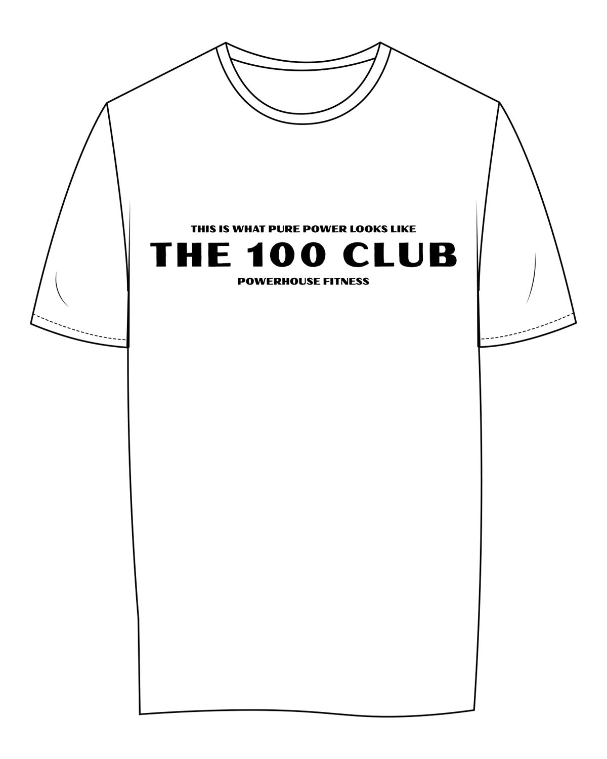 The Womens Tee - White - Powerhouse Fitness - Center Chest Stacked - Printed - Full Color