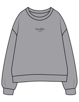 The Womens Crewneck - Heather - Peach F.L - Center Chest Stacked - Embroidered - Tone on Tone