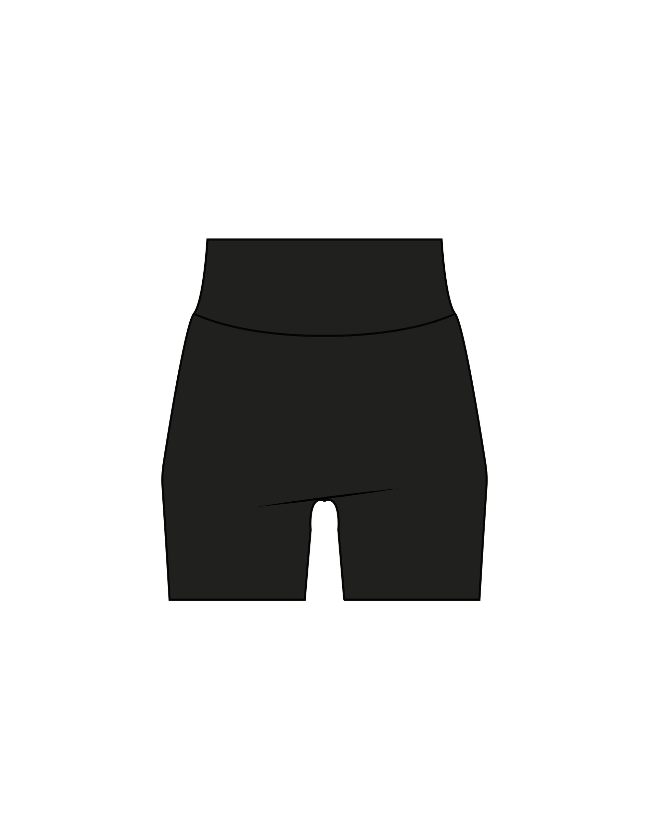 The Basic Short - Black - Moov Seattle -  Center Back - Printed - White