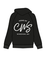 The Womens Hoodie - Black - C Wickson - Left Chest "EST. 2016" & Center Back Stacked - Printed - White