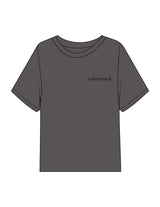 The Midweight Crop Tee - Pepper - RPCS - Left Chest - Printed - Tone on Tone