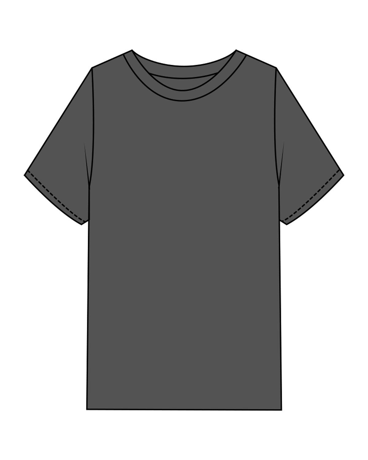 The Mens Heavyweight Tee - Coal Stone - Odyssey Performance - Back Full Neckline - Printed - White