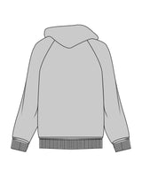 The Womens Hoodie - Storm - HiLo - Upper Pocket - Printed - Charcoal